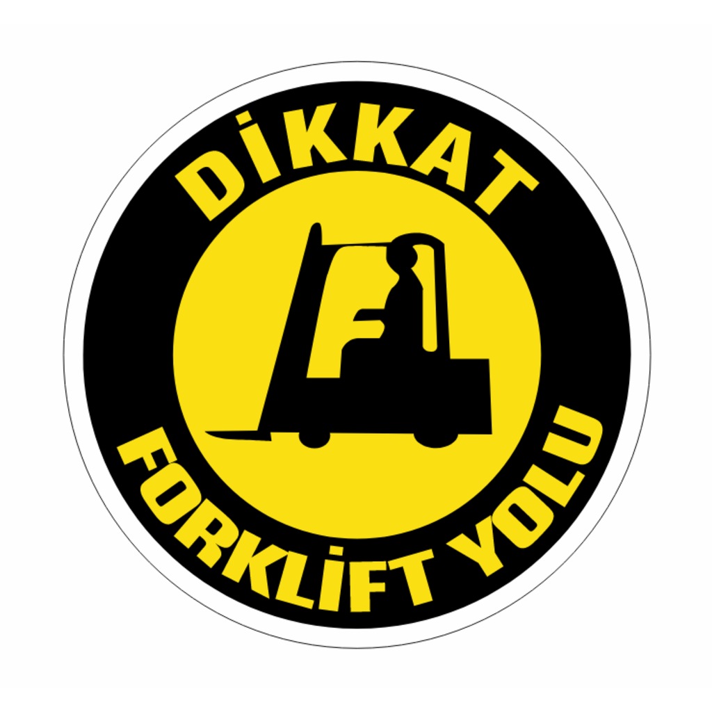 Dikkat%20Forklift%20Yolu%20Yer%20Zemin%20Etiketi%20