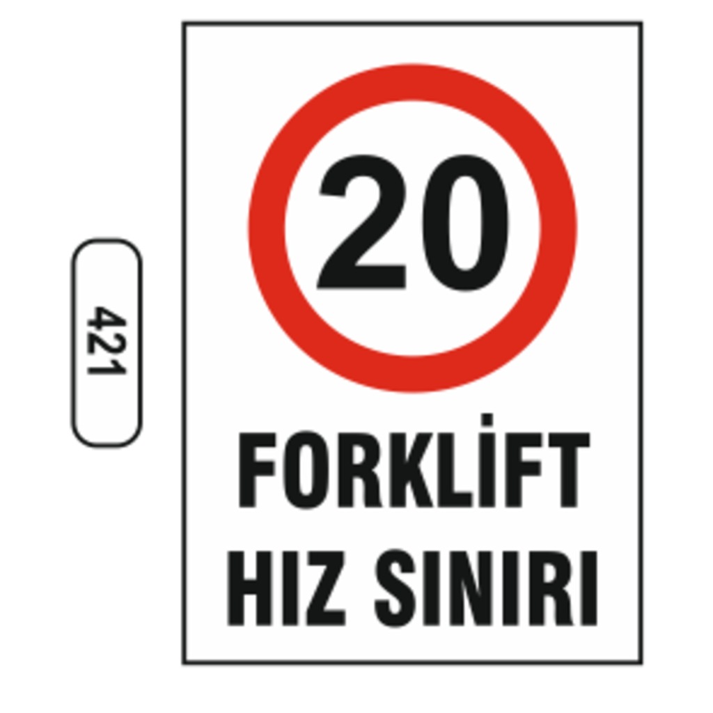 Forklift%20Hız%20Sınırı%2020%20Uyarı%20Levhası