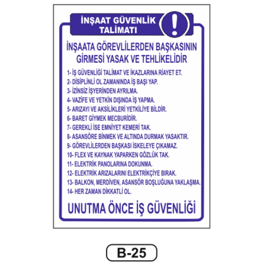 İnşaat%20Güvenlik%20Talimatı%20Levhası