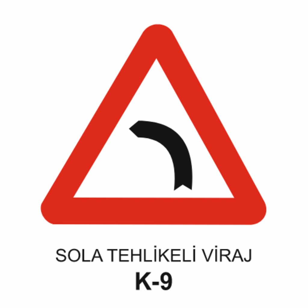 Sola%20Tehlikeli%20Viraj%20Trafik%20Levhası%20