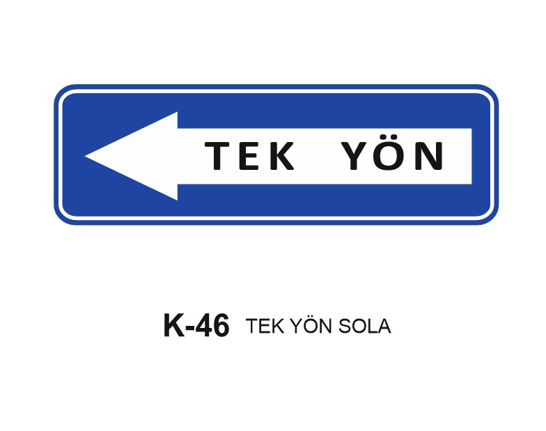 Tek%20Yön%20Sola%20Trafik%20Levhası%20