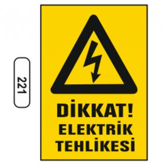 Elektrik Tehlikesi Levhası 