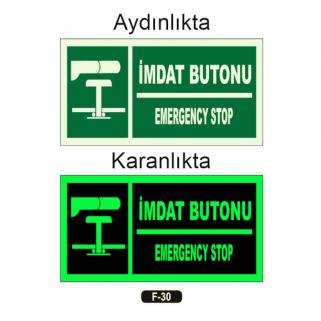 Fosforlu İmdat Butonu Yön Levhası 