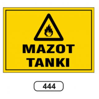 Mazot Tankı Uyarı Levhası