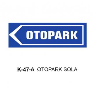 Otopark Sola Trafik Levhası 