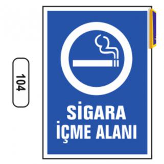 Sigara İçme Alanı Levhası